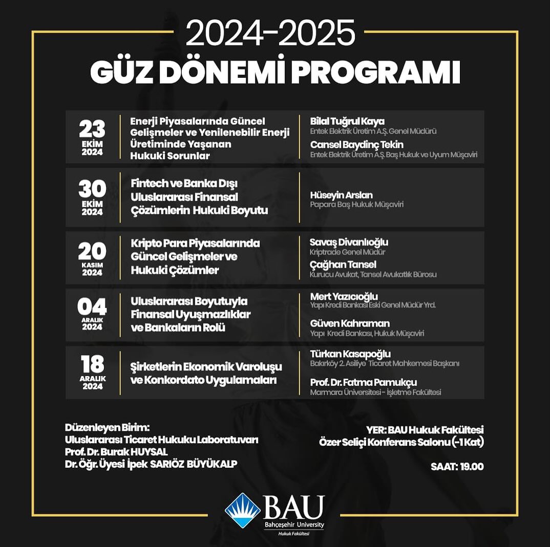2024-2025 Hukuk Gün Dönemi Programı